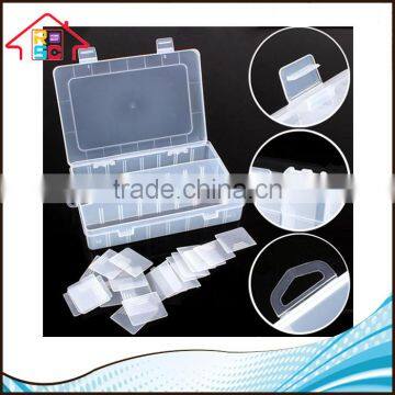 NBRSC 24 Compartment Adjustable Clear Plastic Storage Box Jewelry Tool Container photo-2