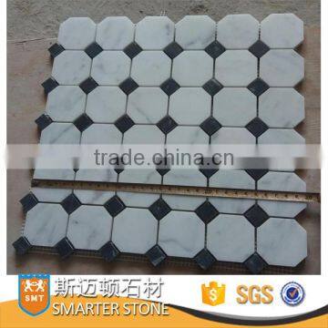 Carrara White octagon marble mosaic tile for wall