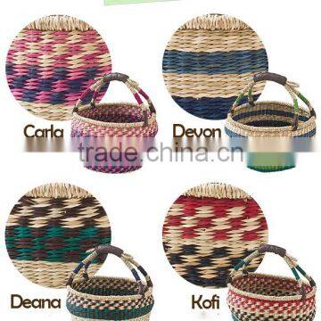 Colorful Seagrass Bolga Basket photo-3