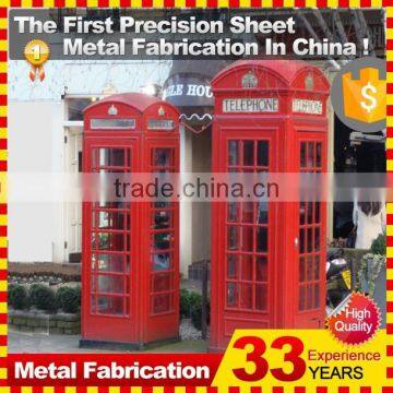 Red English telephone booth for sale new design