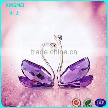 Clear Beautiful Crystal Crafts Glass Swan for Wedding Favors Gift photo-5