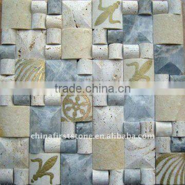 Tumbled Travertine Mosaic FSMT-156