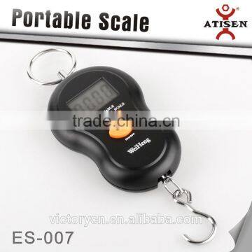LCD Digital Hanging Luggage Weight Hook Scale Portable 40kg/ 10g Black photo-2