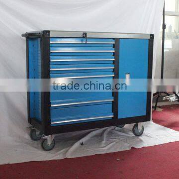 Metal tool trolley with large storage space