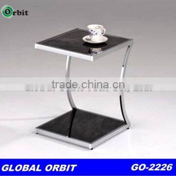 Tempered Glass Modern Design Small Square Table