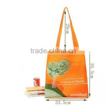 Spain Market ECO Friendly Folding Shopping Bag With Customized Logo,Waterproof Polyester Tote Bag With Long Handle photo-4
