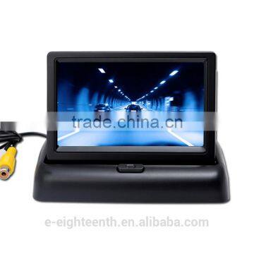 2016 popular 4.3" TFT LCD Foldable Monitor For Car Reverse Rear View Camera