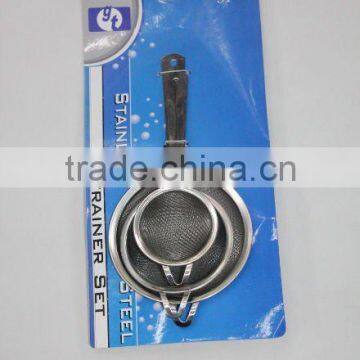 3pc stainless steel oil strainer