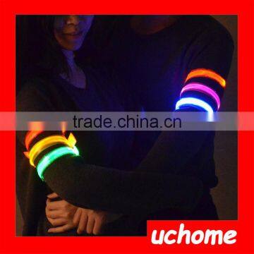 UCHOME Manufacture Directly Sell Reflective Armband Snap Wrap Arm Band,Colorful Flashing Armband With LED Light Arm Band photo-2