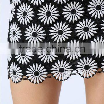 Latest Ladies Elegant Fashion Beautiful Daisy Crochet Lace Mini Skirt photo-6