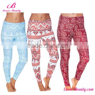 Hot sale factory women sexy custom printed 92 polyester 8 spandex leggings