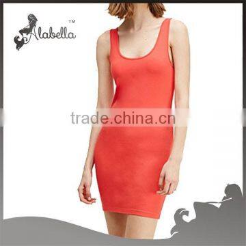 2015 Hot Selling Fitness &yoga Wear Tank Dress of Stretch-Knit Bodycon photo-3