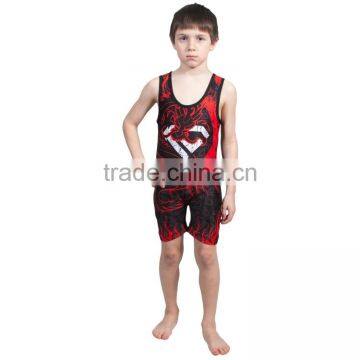 Adult and Children Professionale Sublimation Wrestling Singlets Plus Size photo-3
