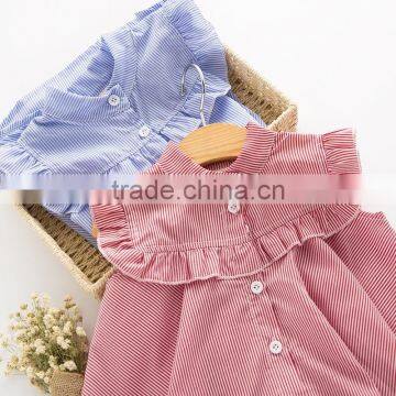 Kids Summer Girls Striped Dress Kids Cardigan Dress Sleeveless photo-4