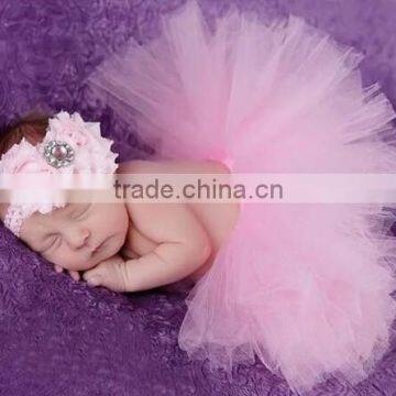 A Little Baby TuTu SKirts With Headband Girls Fluffy Tulle Pettiskirts photo-4