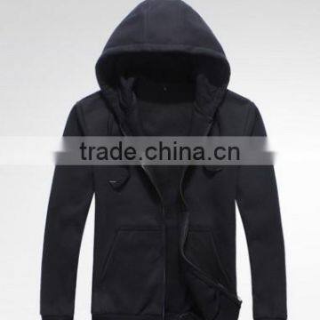 2017 Good Quality Professional Wholesale Custom Fleece Zipper Pocket Hoodies photo-3