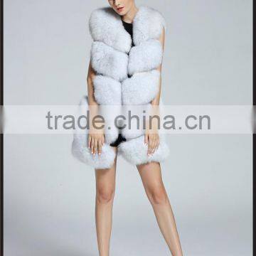 Real Fox Fur Vest Women 2016 New Fashion Genuine Fox Fur Coat Gilet Long Jacket Winter Russian Real Natural Fox Fur Waistcoat photo-4