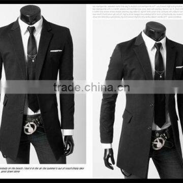 2016 Latest European Style Velvet Trendy Business Long Blazer Suit for Man photo-5