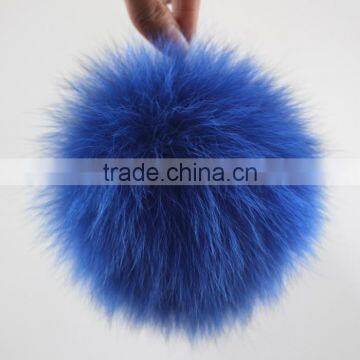 Myfur Royal Blue Genuine Dyed Fox Fur Bobble Wholesale Real Fur Accessory photo-3