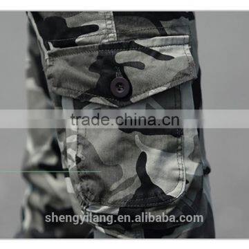 Stylish Men Casual Jogger Pants / 100% Cotton Camo Pants /Zip Pants P170214 photo-5