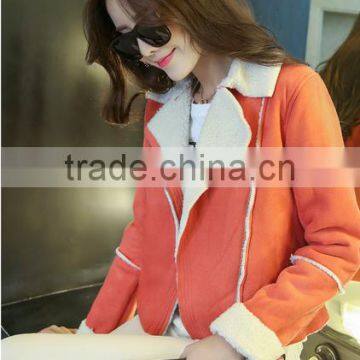 High Quality Custom Sheep Skin Bomber Leather Jacket With Hot Fur Collar photo-5