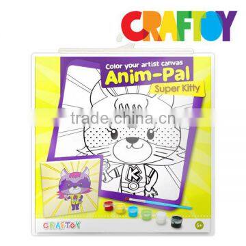 OEM Kids Project Color Your Animal Pal Artist Canvas Supper Kitty photo-2