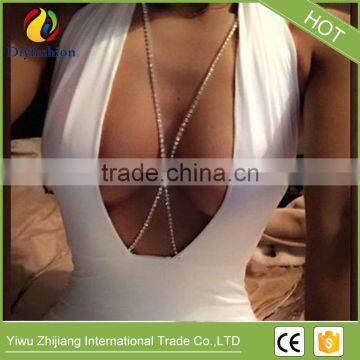 fashion hot summer sexy long diamond body chain jewelry for women