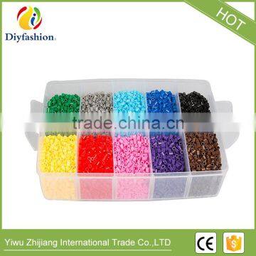 20000pcs Each Box 5 mm Perler Beads Set With 6pcs Pegboard and Twezzer Creative Educational Toys photo-3