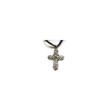 Cross Necklace with Rhinestones