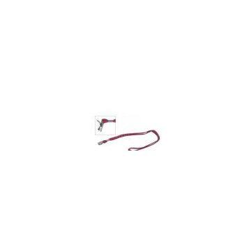 Red tubular Polyester promotional key ring, Cell phone strap ID Card Holder Lanyard