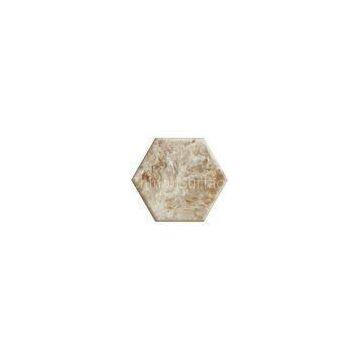 Bathroom Decorative Non - Toxic Hexagon Seamless Marble Acrylic Sheet Tiles 5kj / m2