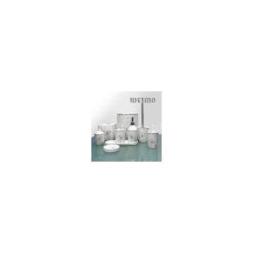 Modern Home 9 Piece White Ceramic Bathroom Accessory Sets With Soap Dish