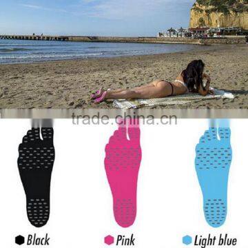 Creative Waterproof and Anti-sliding Beach Contact Insoles Nakefit Stick-on Soles Sticker Shoes photo-3