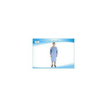 Operation Room Light Blue Polyester Fluid-resistance Surgeon Hospital Gowns For Men