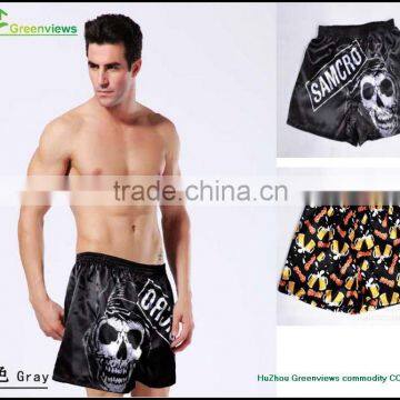 Custom Satin Boxer Shorts men 100% Silk Boxer Shorts boys shorts Sleepwear Wholesale GVYL0018