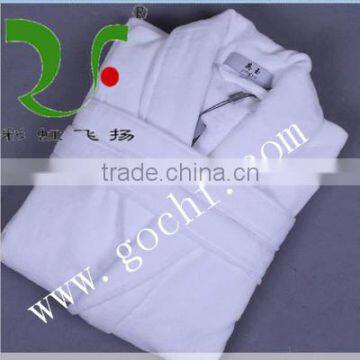 Pure White 100% Cotton Hotel Bathrobe Nightgown photo-3