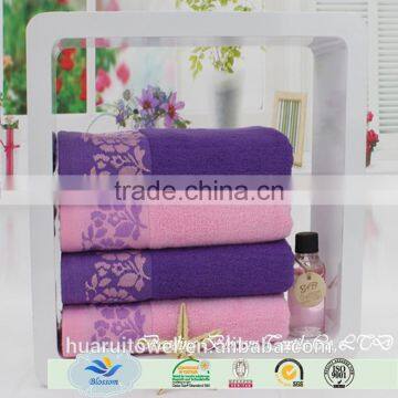 high quality yarn dyed printed eco-friendly bamboo fabric face towel