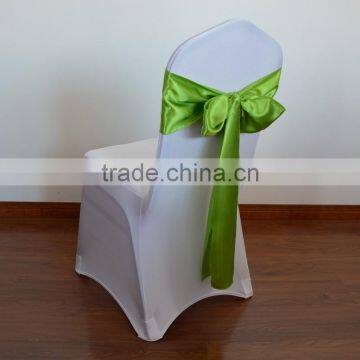 Green wide satin chair sash for sale