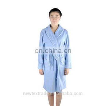 2015 Autumn/Winter warm blue sleepwear bathrobe kimono