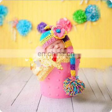 Popular Colorful Long Hat Newborn baby photo props wholesale