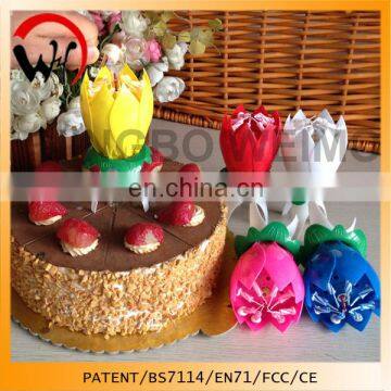 music flower lotus candle birthday decoration of party theme