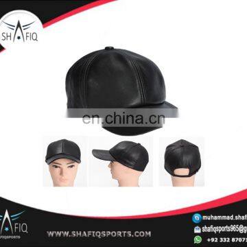 cheep prices black leather cap /Leather snap back caps snap back caps made in leather