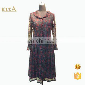 Women Fashion High Quality Embroidery Fashion Lace Skirts Suits