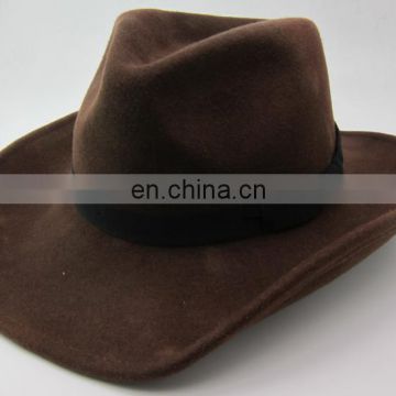 Old brown cowboy hat, 100% wool