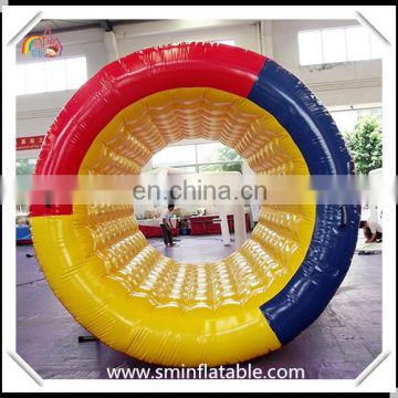 0.9mm pvc promotion product inflatable water coaster, inflatable walking water sport wheel roller for adult & kids