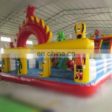 Bouncy amusement robot park inflatable city playground for kids