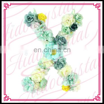 Aidocrystal Wholesale Beautiful Decorative Artificial party home decorations fake flower letter X