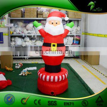 Customized Ratation Air-blown Inflatable Santa Claus With LED Lighting