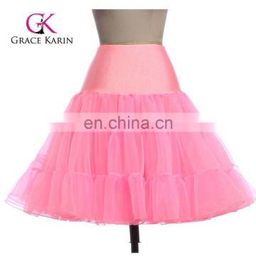 Grace Karin Pink Tutu Petticoat Underskirt Crinoline Skirt For Wedding Vintage DressCL008922-5