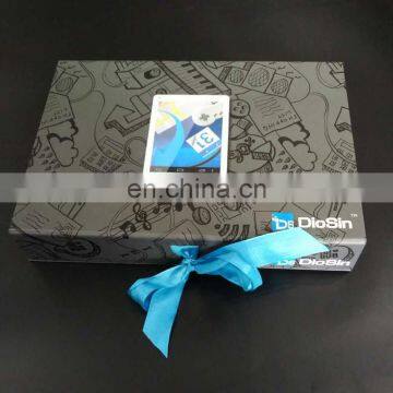 Ribbon Bow tie laptop packaging box with Eva Foam